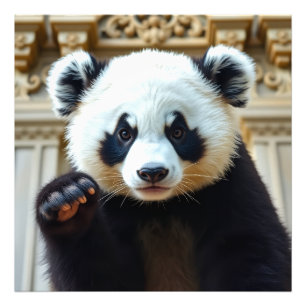 Impression Photo Conception de Panda qui agite