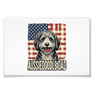 Impression Photo Conception de T-shirt de chien vintage patriotique