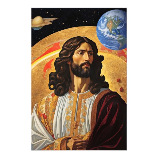 Impression Photo *~* Concern Jesus Planet Earth AP50 Cosmos (Devant)