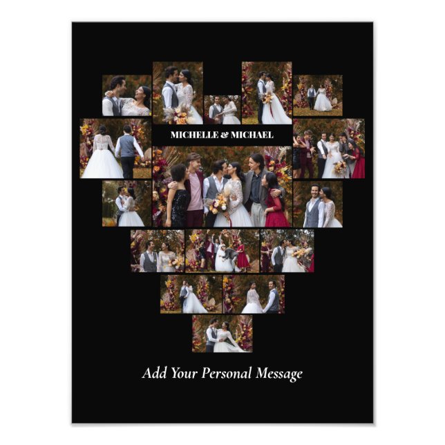 Impression Photo Concevez votre propre coeur d'amour en forme de co (Devant)