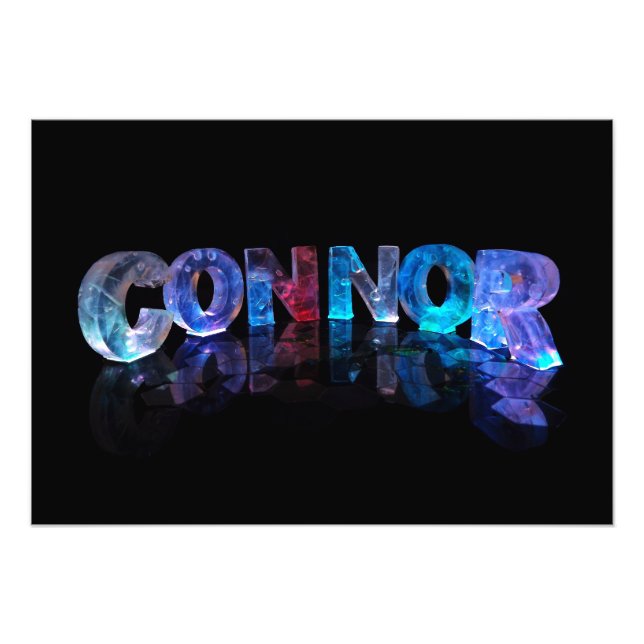 Impression Photo Connor de nom en lumières 3D (Devant)