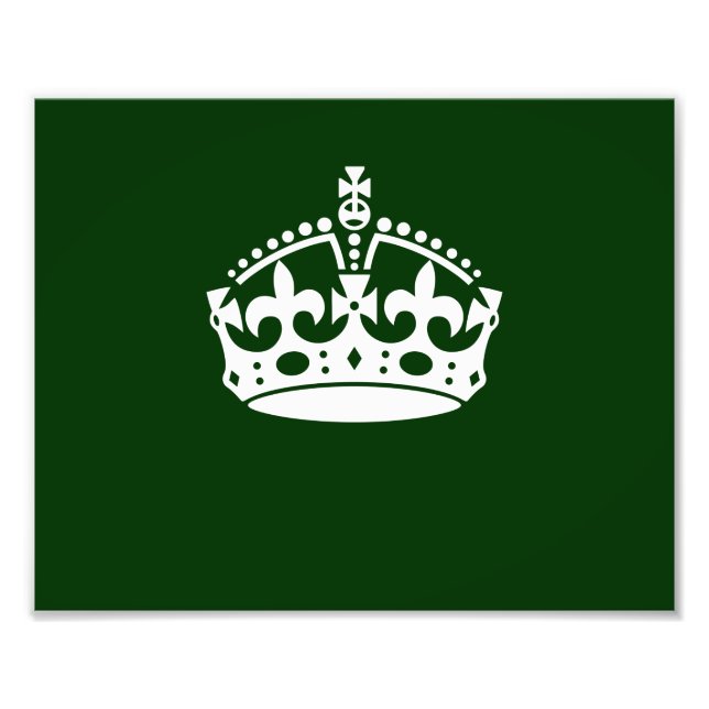 Impression Photo CONSERVEZ CALME COURONNE sur la Personnaliser vert (Devant)