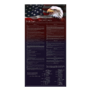 Impression Photo CONSTITUTION DES ÉTATS-UNIS Frontière Pinline blan