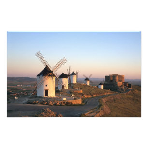 Impression Photo Consuegra, La Mancha, Espagne, moulins à vent