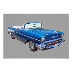 Impression Photo Convertible 1957 de porte du Bel Air 2 de