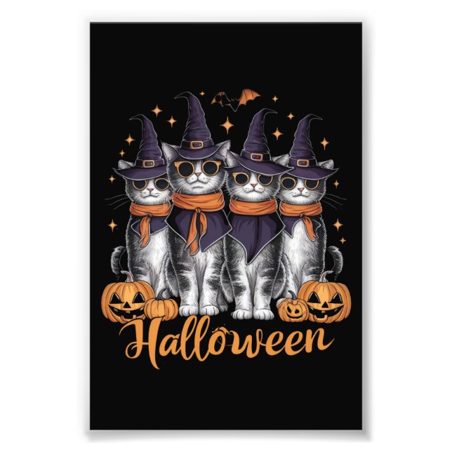 Impression Photo Cool Halloween Chats cadeau pour fille cadeau pour (Devant)