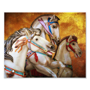Impression Photo Copie d'art de chevaux de carrousel