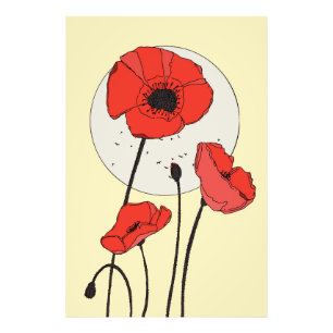 Impression Photo Coquelicots vintage