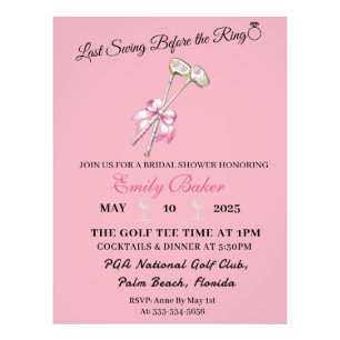 Impression Photo Coquette Rose Golf "Dernier Swing Avant L'Anneau"