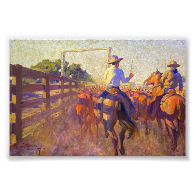 Impression Photo Corral Dust par Maynard Dixon (Devant)