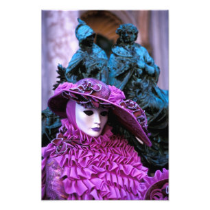 Impression Photo Costume violet au carnaval de Venise