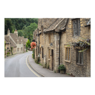 Impression Photo Cottages dans le château Combe, copie BRITANNIQUE