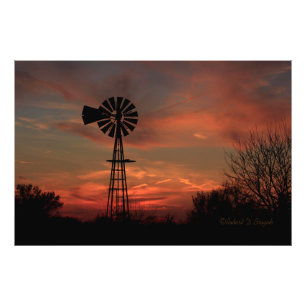 Impression Photo Coucher de soleil au Kansas avec un agrandissement