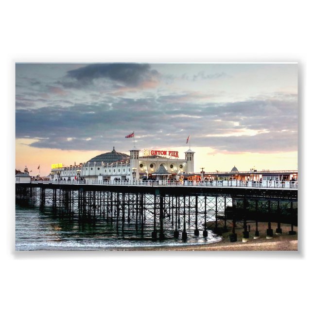Impression Photo Coucher de soleil de Brighton Pier (Devant)