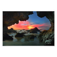 Coucher de soleil de la Grotte de mer Leo Carrillo
