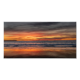Impression Photo Coucher de soleil maximal - Marina Del Rey, Califo