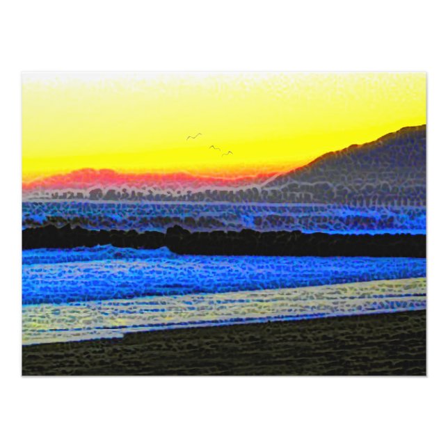 Impression Photo Coucher de soleil mystique  (Devant)