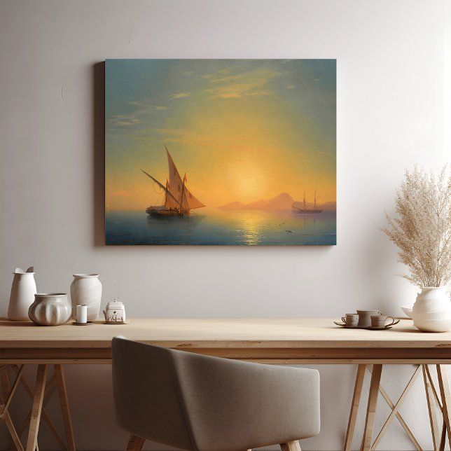 Impression Photo Coucher De Soleil Sur Ischia, Aivazovsky (Créateur téléchargé)