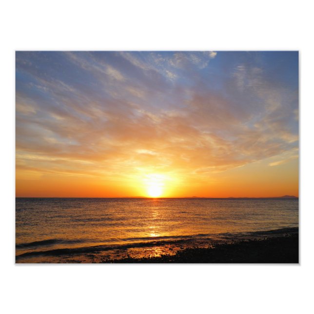 IMPRESSION PHOTO COUCHER DE SOLEIL SUR LA MER (Devant)