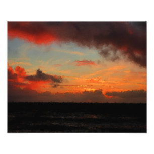 IMPRESSION PHOTO COUCHER DE SOLEIL SUR LA MER