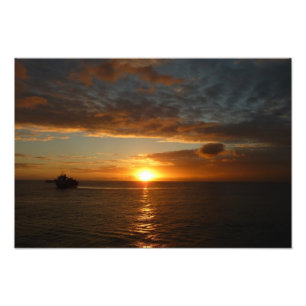 Impression Photo Coucher de soleil sur la mer II