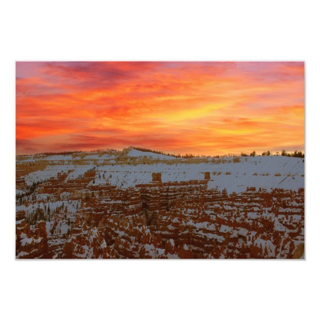 Impression Photo Coucher de soleil sur le canyon Bryce par Laurie L (Devant)
