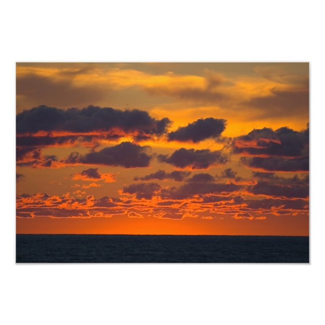 Impression Photo Coucher de soleil sur le lac Michigan, Ludington,  (Devant)