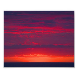 Impression Photo Coucher du soleil pourpre et orange abstrait
