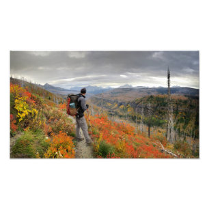 Impression Photo Couleur de chute du sentier - Parc national des Gl
