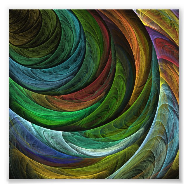 Impression Photo Couleur Gloire Moderne Art Abstrait Motif Élégant (Devant)