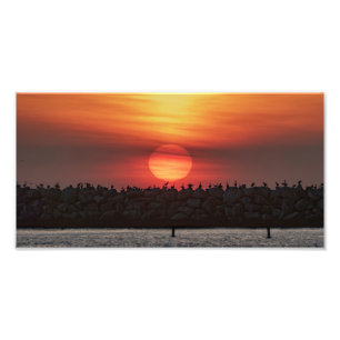 Impression Photo Couleurs Magnifiques de Coucher de Soleil - Marina