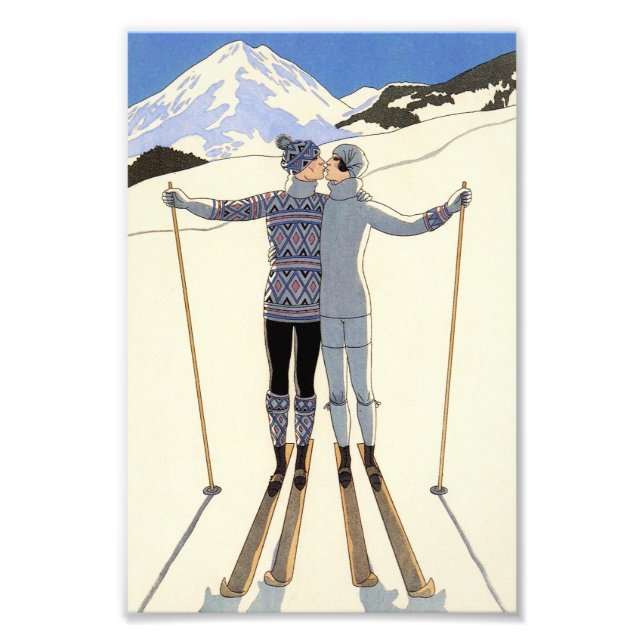 Impression Photo Couple de ski romantique (Devant)