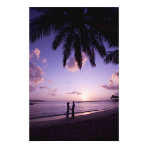 Impression Photo Couple sur la plage, Windjammer Landing, Sainte-Lu