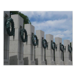 Impression Photo Couronnes de la Memorial de la Seconde Guerre mond