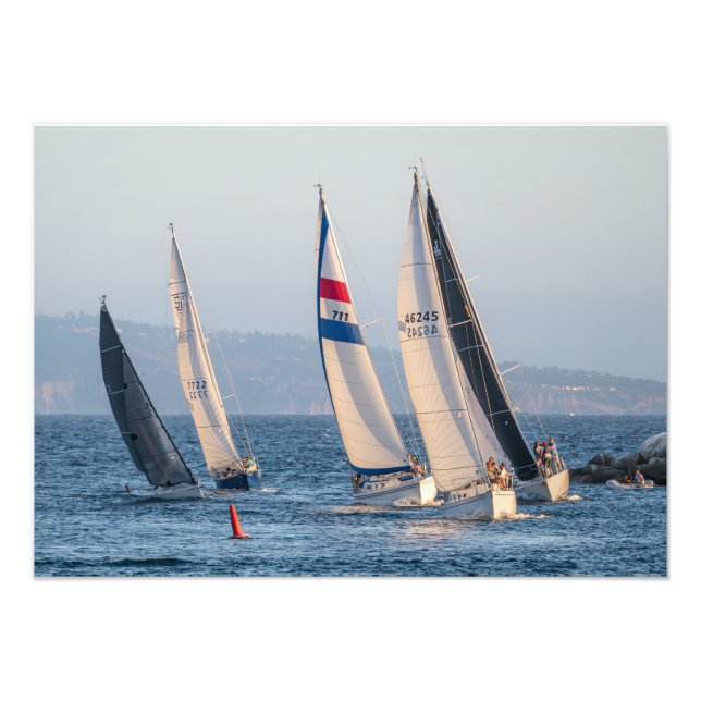 Impression Photo Course de yacht - Marina Del Rey, CA (Devant)