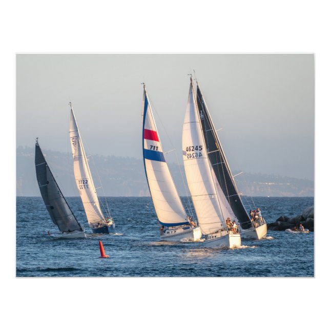 Impression Photo Course de yacht - Marina Del Rey, CA (Devant)