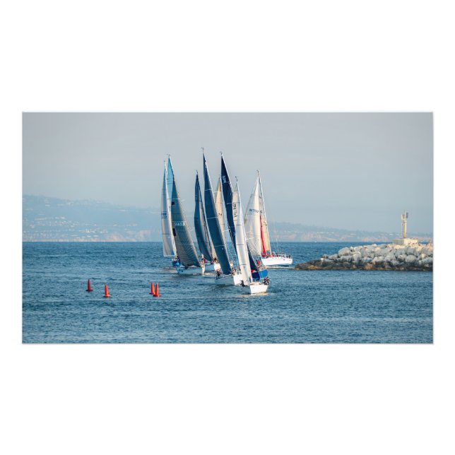 Impression Photo Course de yacht - Marina Del Rey, CA (Devant)