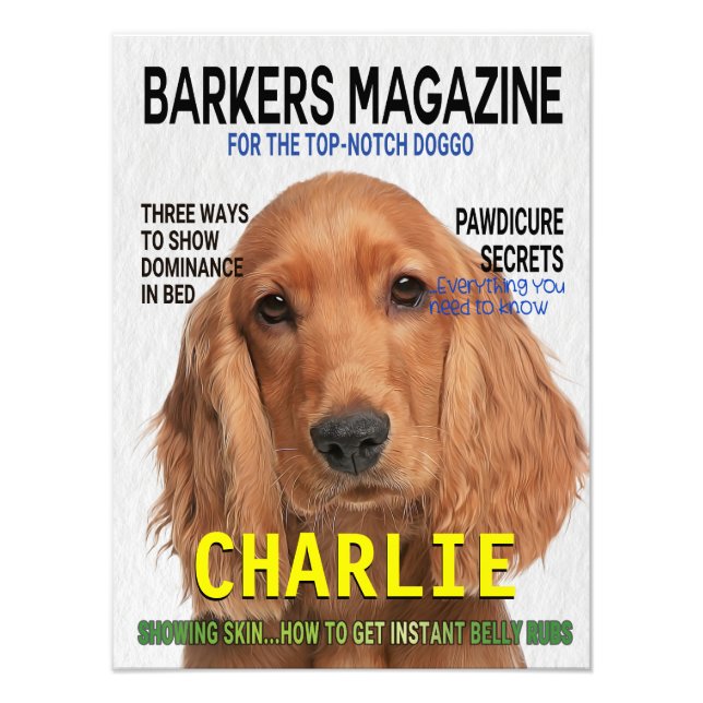 Impression Photo Couverture du magazine Cocker Spaniel Parody (Devant)