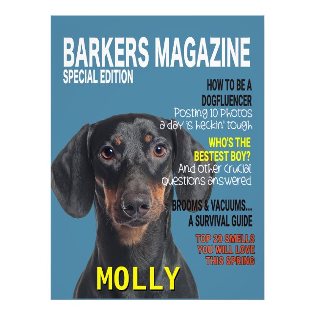 Impression Photo Couverture du magazine Dachshund Parody (Devant)