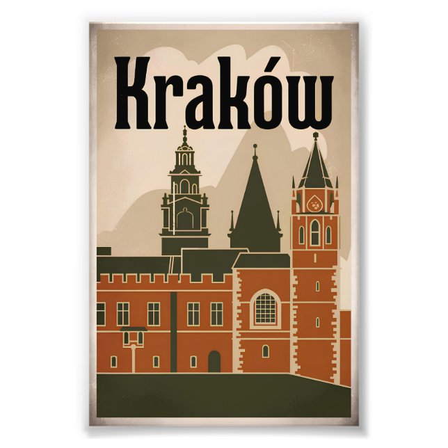 Impression Photo Cracovie Pologne vintage (Devant)