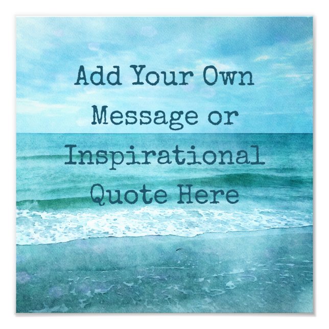 Impression Photo Créez Votre Propre Citation Inspirante Motivationn (Devant)