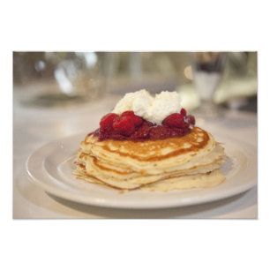 Impression Photo Crêpes aux framboises