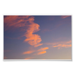 Impression Photo Crescent Moon, Ciel du soir, Ohio