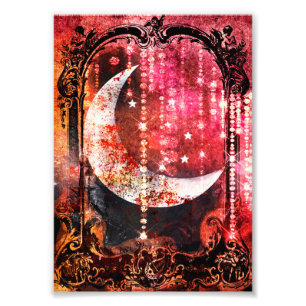 Impression Photo Cristaux de lune mystique Scarlet et Sepia