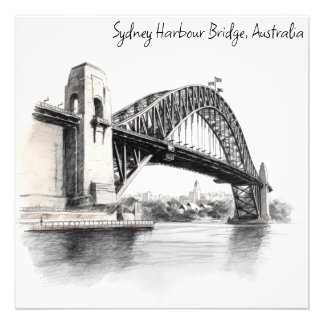 Impression Photo Croquis du pont du port de Sydney