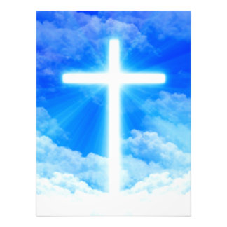 Impression Photo Cross of Light Jesus Christ Customizable Christian