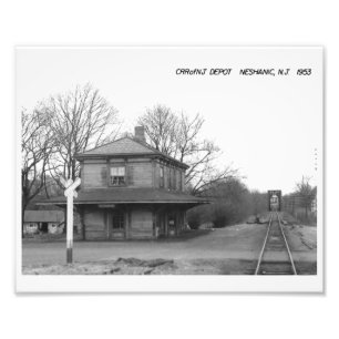 Impression Photo CRR de la gare NJ, Neshanic, NJ Vintage