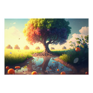 Impression Photo Cuadro Cristiano de Salmo 1 - Arbol