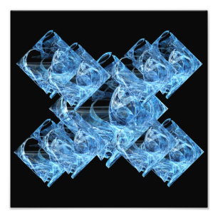 Impression Photo Cubes de glace bleu