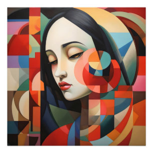 Impression Photo Cubisme féminin Art Abstrait